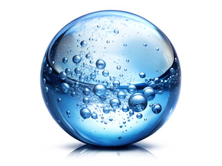 water drop on blue background