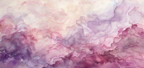 Abstract Watercolor Texture in Pink and Purple. Soft and Artistic Background