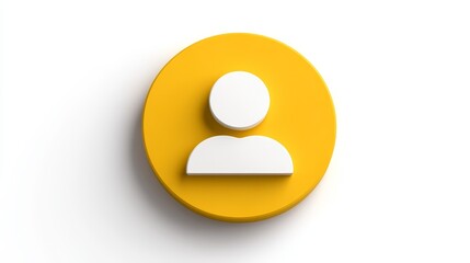 Yellow and white caution sign with person silhouette safety information