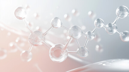 Minimalist Collagen Structure Background: Elegant Molecular Design for Science and Beauty Projects