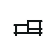 Coffee table icon represents functionality and home decor, perfect for interior design, furniture illustrations, and living room themes.