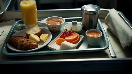 A photo of a hospital food service tray.