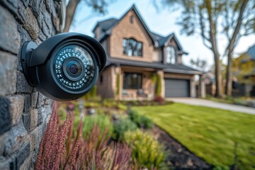 Inspecting safety features of a home security system, ensuring all sensors, cameras, and alarm systems are functioning properly.