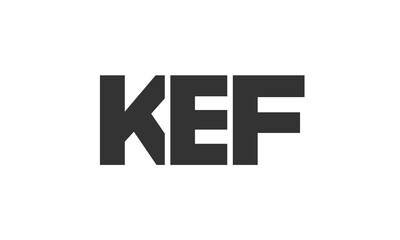 Fototapeta premium KEF logo design template with strong and modern bold text. Initial based vector logotype featuring simple and minimal typography. Trendy company identity.