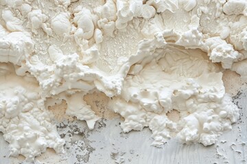 Polyurethane foam for thermal insulation of walls. Detailed photo textured background