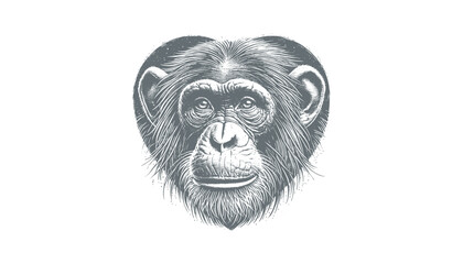 chimpanzee vector  | chimpanzee illustration | chimpanzee silhouette | chimpanzee tattoo | chimpanzee engraving | chimpanzee drawing	
