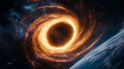 abstract space background, generated ai