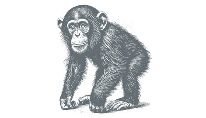 chimpanzee vector    chimpanzee illustration   chimpanzee silhouette   chimpanzee tattoo   chimpanzee engraving   chimpanzee drawing  © CROP MEDIA