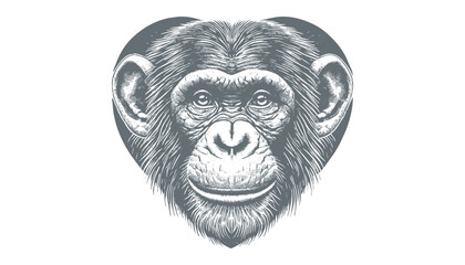 chimpanzee vector  | chimpanzee illustration | chimpanzee silhouette | chimpanzee tattoo | chimpanzee engraving | chimpanzee drawing	
