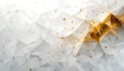 Abstract Gold And White Geometric Pattern Design