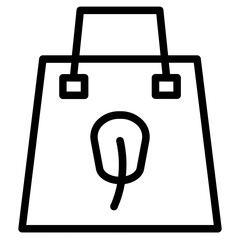 Leaf Package Bag Line Icon