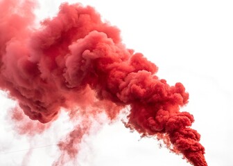 Fototapeta premium red smoke on white background