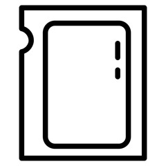 Pouch Foil Sachet Line Icon