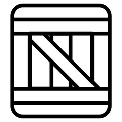 Wood Tree Box Line Icon