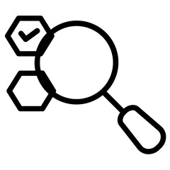Office Search Business Line Icon