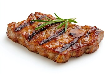 Pork chop isolated on white background