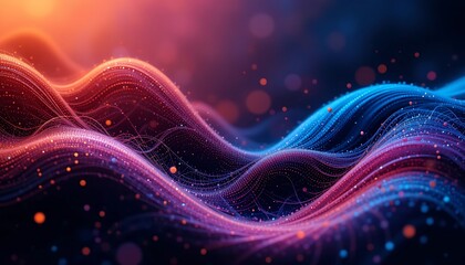 Fototapeta premium Abstract Digital Waveform Pattern Showing Vibrant Hues