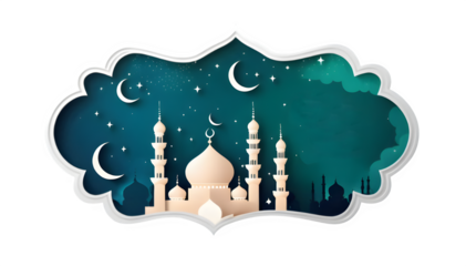 Greeting card background vector illustration having a Ramadan kareem theme 