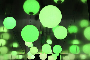 Color spheres in the dark room