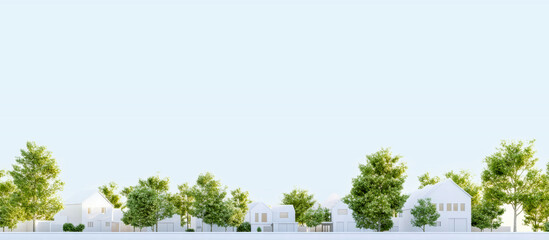 Obraz premium 3Dの住宅模型の街並み