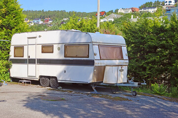 Сaravan, travel trailer, camper, tourer or camper trailer in Alesund, Norway
