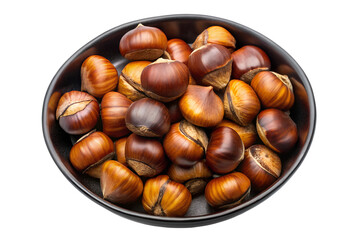 Obraz premium chestnuts on a white background