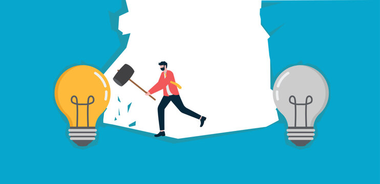 Social media illustration, business concept, web design

