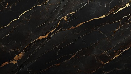 Marble Background - Textured of the black marble background. Thin Gold patterned natural of dark gray marble