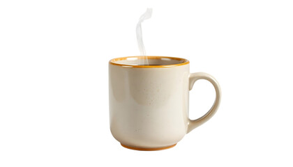 Obraz premium A Steaming Cup of Coffee isolated on transparent background