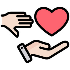 Volunteer Outline Color Icon