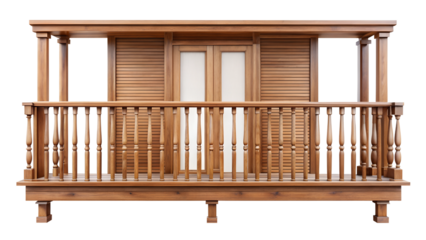 wooden house isolated on white