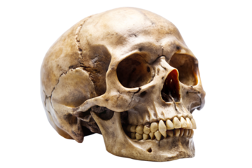 human skull isolated on white