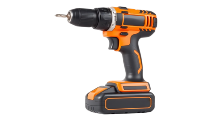 cordless drill isolated on transparent background