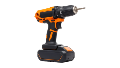 cordless drill isolated on transparent background