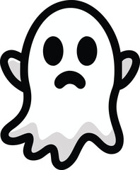 Cute Cartoon Ghost Vector Art for Creative Projects