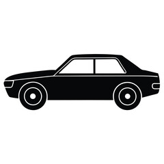 Sleek Silhouette of a Modern Car Illustration
