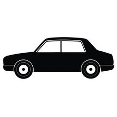 Elegant Black Car Vector Design for Logos and Projects
