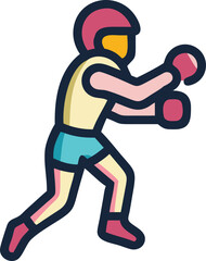 Minimalistic Boxing Graphic for Sports Branding
