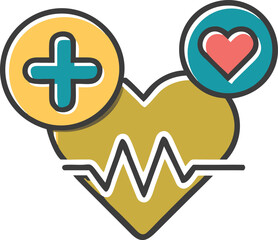 Healthcare and Love Icon – High-Quality Vector Graphic