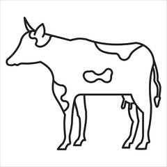Cow icon outline vector