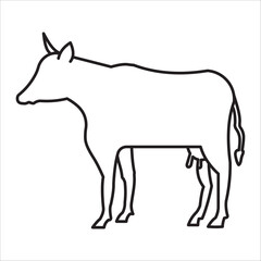 Cow icon outline vector