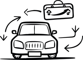 Energy-Inspired Automotive Vector Illustration for Creative Projects
