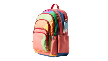 school bag isolated on transparent background