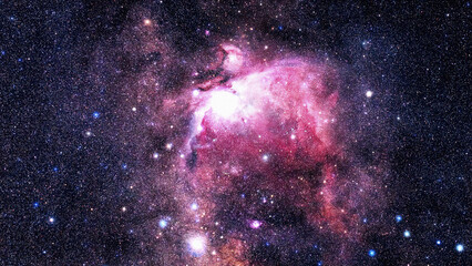 Milky Way twinkling stars on a dark night.