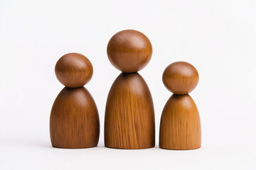 3 figures isolated on white
