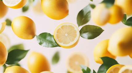 Background with lemons