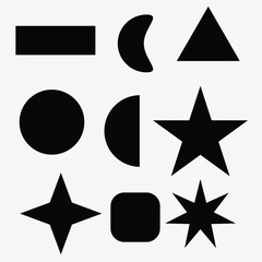 Shape icon sets for vector illustration.

