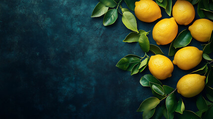 lemons on a wooden background