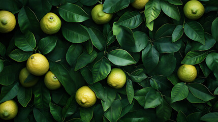 Lemon garden with lemons