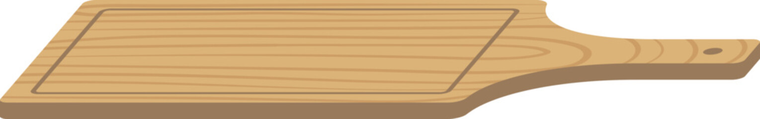 Rectangle wooden cutting board flat